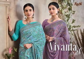 RUCHI VIVANTA SILK VOL-36 34301A TO 34303D DESIGNER SILK SAREE WHOLESALER IN INDIA